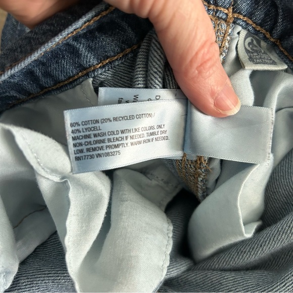 Universal Thread High Rise Wide Leg Adjustable Trouser Denim Blue Jeans 10 - Picture 11 of 11